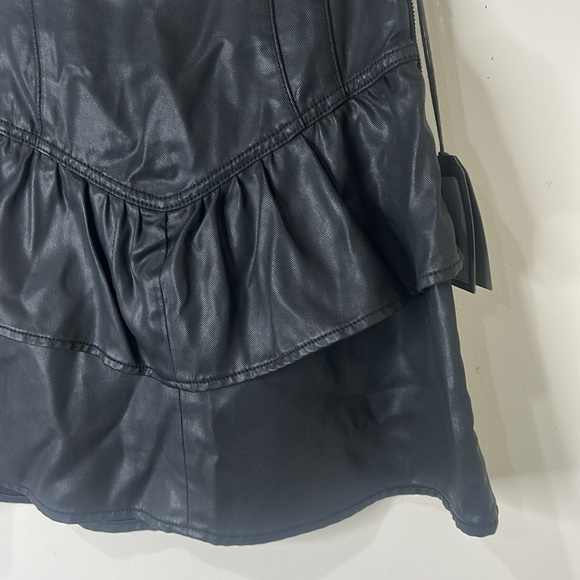NWT ALL SAINTS Black Andy Coated Denim Skirt Size US 6 - Picture 14 of 16